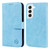 For Samsung Galaxy S22 Skin Feeling Oil Leather Texture PU + TPU Phone Case(Light Blue)