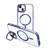 For iPhone 14 Plus MagSafe Magnetic Invisible Holder Transparent Phone Case(Blue)