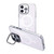 For iPhone 13 Pro MagSafe Magnetic Invisible Holder Transparent Phone Case(Silver)
