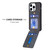 For iPhone 15 Pro BF28 Frosted Card Bag Phone Case with Holder(Black)