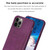For iPhone 12 / 12 Pro BF28 Frosted Card Bag Phone Case with Holder(Dark Purple)