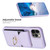 For iPhone 12 / 12 Pro BF29 Organ Card Bag Ring Holder Phone Case(Purple)