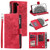 For Samsung Galaxy S22 5G Multi-Card Totem Zipper Leather Phone Case(Red) For Samsung Galaxy S22 5G Multi-Card Totem Zipper Leather Phone Case(Red)