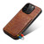 For iPhone 14 Imitation Crocodile Leather Back Phone Case with Holder(Brown)