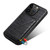 For iPhone 12 / 12 Pro Imitation Crocodile Leather Back Phone Case with Holder(Black)