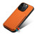 For iPhone 12 / 12 Pro Imitation Calfskin Leather Back Phone Case with Holder(Orange)