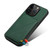 For iPhone 11 Imitation Calfskin Leather Back Phone Case with Holder(Green)