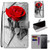 For Samsung Galaxy S9+ Coloured Drawing Cross Texture Horizontal Flip PU Leather Case with Holder & Card Slots & Wallet & Lanyard(Red Rose On Wooden)