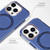 For iPhone 15 Plus Colorful 2 in 1 MagSafe Holder Phone Case(Purple)