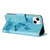 For iPhone 15 Butterfly Embossed Flip Leather Phone Case(Blue)