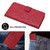 For iPhone 13 Tree Birds Embossed Pattern Leather Phone Case(Red)
