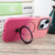 For iPhone 15 Plus Gradient MagSafe Holder Liquid TPU Hybrid PC Phone Case(Pink Red)