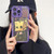 For iPhone 15 Liquid Angel Eyes Paper Bag Man TPU Phone Case(Purple)