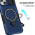 For iPhone 15 Sliding Camshield Magsafe Holder TPU Hybrid PC Phone Case(Royal Blue)