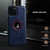 For iPhone 15 Leather Texture Stitching Phone Case(Blue)