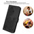 For iPhone 15 Datura Flower Embossed Flip Leather Phone Case(Black)