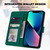 For iPhone 13 Cute Pet Series Color Block Buckle Leather Phone Case(Dark Green)