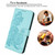 For Samsung Galaxy S22+ Datura Flower Embossed Flip Leather Phone Case(Light blue)
