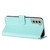 For Samsung Galaxy S22+ Datura Flower Embossed Flip Leather Phone Case(Light blue)