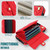 For iPhone 8 Plus / 7 Plus Crossbody Rhombic Horizontal Wallet Leather Phone Case(Red)