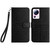 For Xiaomi 13 Lite Rhombic Texture Leather Phone Case with Lanyard(Black)