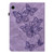 For Samsung Galaxy Tab A9 Embossed Butterfly Pattern Horizontal Flip Leather Tablet Case(Purple)
