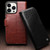 For iPhone 15 Plus QIALINO Classic 103 Buckle Genuine Leather Phone Case(Brown)