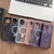 For iPhone 15 Plus Skin Feel MagSafe Magnetic Holder Phone Case(Purple)