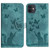 For iPhone 11 Butterfly Cat Embossing Flip Leather Phone Case(Wathet)