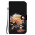 For iPhone 12 / 12 Pro Crystal Texture Colored Drawing Leather Phone Case(Gold Peony)
