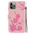 For iPhone 11 Pro Max Crystal Texture Colored Drawing Leather Phone Case(Cherry Blossoms)