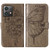 For Motorola Moto G84 Embossed Butterfly Leather Phone Case(Grey)