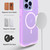 For iPhone 15 Pro Max Shockproof MagSafe Magnetic Phone Case(Transparent Purple)