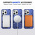 For iPhone 13 Pro Max MagSafe Magnetic Shockproof Phone Case with Ring Holder(Navy Blue)