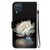 For Samsung Galaxy A12 5G Crystal Texture Colored Drawing Leather Phone Case(Crystal Peony)