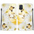 For Samsung Galaxy A51 Crystal Texture Colored Drawing Leather Phone Case(Gold Butterfly Epiphyllum)