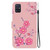 For Samsung Galaxy A51 5G Crystal Texture Colored Drawing Leather Phone Case(Cherry Blossoms)