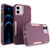 For iPhone 12 2 in 1 Magnetic PC + TPU Phone Case(Purple Red+Pink) For iPhone 12 2 in 1 Magnetic PC + TPU Phone Case(Purple Red+Pink)