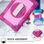 For Honor Pad X8 360 Degree Rotation PC Contrast Silicone Tablet Case(Rose Red + Pink)