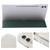 For Samsung Galaxy Tab S9 Ultra/S8 Ultra 3-Fold Clear Acrylic Leather Tablet Case(Deep Green)