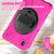 For Samsung Galaxy Tab A9+ Rotary Handle Grab TPU + PC Tablet Case(Rose Red)