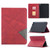 For Amazon Kindle Fire HD8 (2020) Rhombus Texture Horizontal Flip Magnetic Leather Case with Holder & Card Slots(Red)