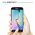 0.3mm 9H Surface Hardness 3D Explosion-proof Colorized Electroplating Tempered Glass Full Screen Film for Galaxy S6 edge(Black)