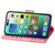 For iPhone 15 Plus Butterfly Love Flower Embossed Leather Phone Case(Pink)
