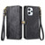 For Redmi Note 11 Pro 4G Geometric Zipper Wallet Side Buckle Leather Phone Case(Black)