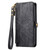 For Samsung Galaxy S23 Ultra 5G Geometric Zipper Wallet Side Buckle Leather Phone Case(Black)