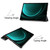 For Samsung Galaxy Tab S9 FE+ 12.4 JUNSUNMAY Custer Solid Color 3-Fold Stand Leather Smart Tablet Case(Grey)