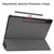 For Samsung Galaxy Tab S9 FE+ 12.4 JUNSUNMAY Custer Solid Color 3-Fold Stand Leather Smart Tablet Case(Grey)