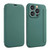 For iPhone 13 Pro Imitate Liquid Skin Feel Leather Phone Case with Card Slots(Green)