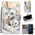 For Huawei Honor 20 Coloured Drawing Cross Texture Horizontal Flip PU Leather Case with Holder & Card Slots & Wallet & Lanyard(Big Cat Holding Kitten)